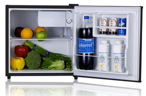 SPT 1.7-cu ft Mini Fridge with Freezer ( Stainless steel )