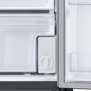 Samsung Family Hub 21.5-cu ft Counter-Depth Side-by-Side Refrigerator Smart Compatible with Ice Maker ,Water and Ice Dispenser ( Fingerprint Resistant Stainless Steel ) ENERGY STAR Certified
