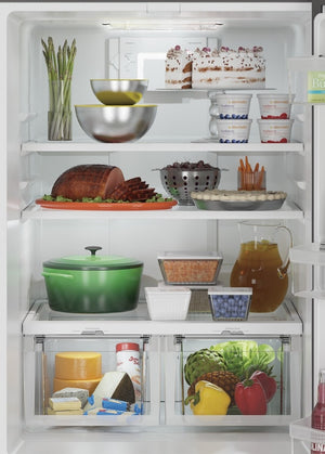 GE 20.8-cu ft Standard-Depth Bottom-Freezer Refrigerator Ice Maker Optional (sold separately) ( Stainless Steel ) ENERGY STAR Certified