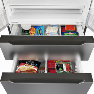 KoolMore Counter-Depth 22.5-cu ft 4 -Door French Door Refrigerator with Ice Maker ( Stainless steel )