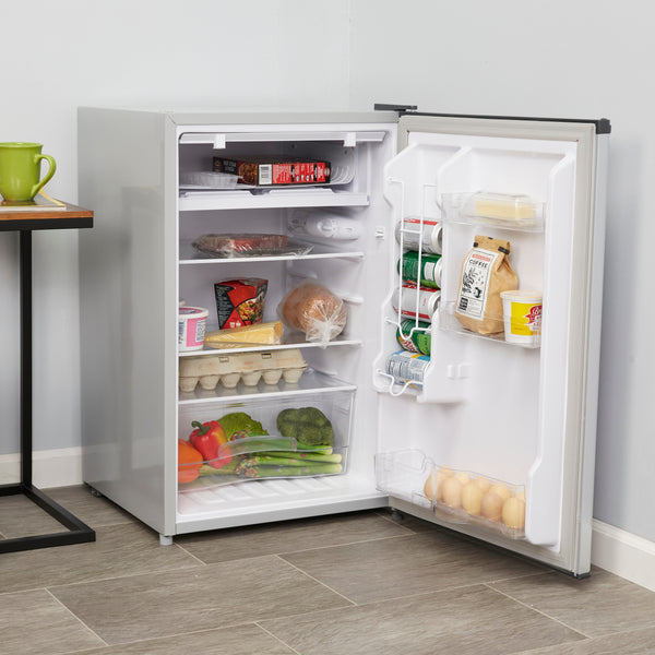 BLACK+DECKER 4.3-cu ft Mini Fridge with Freezer ( Stainless Steel ) ENERGY STAR