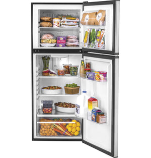 Hotpoint 9.7-cu ft Counter-Depth Top-Freezer Refrigerator ( Stainless steel )