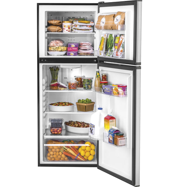 Hotpoint 9.7-cu ft Counter-Depth Top-Freezer Refrigerator ( Stainless steel )