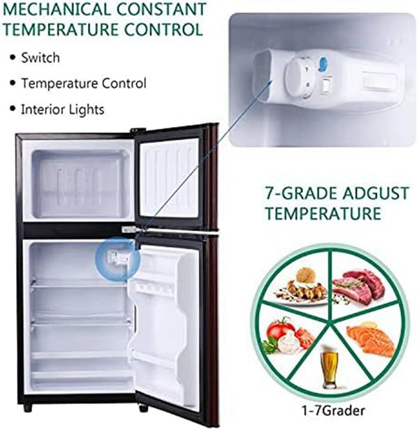 Runesay 3.5-cu ft with Freezer ( Wooden ) Garage Ready