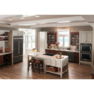 KitchenAid Standard-Depth 20.8-Cu. Feet 3 -Door Built-In French Door Refrigerator with Ice Maker ( Black Stainless Steel with PRINTSHIELD Finish )