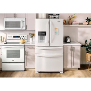 Whirlpool Standard-Depth 24.5-cu ft 4 -Door French Door Refrigerator with Ice Maker with Water and Ice Dispenser ( White ) ENERGY STAR Certified