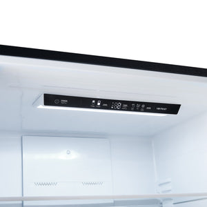 FORNO Milano Espresso 17.2-cu ft Counter-Depth Bottom-Freezer Refrigerator with Ice Maker ( Black ) ENERGY STAR Certified