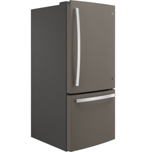 GE 20.9-cu ft Standard-Depth Bottom-Freezer Refrigerator with Ice Maker ( Slate ) ENERGY STAR Certified