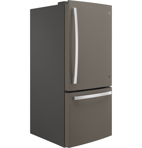 GE 20.9-cu ft Standard-Depth Bottom-Freezer Refrigerator with Ice Maker ( Slate ) ENERGY STAR Certified