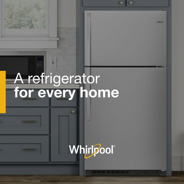 Whirlpool 20.5-cu ft Top-Freezer Refrigerator ( Black )