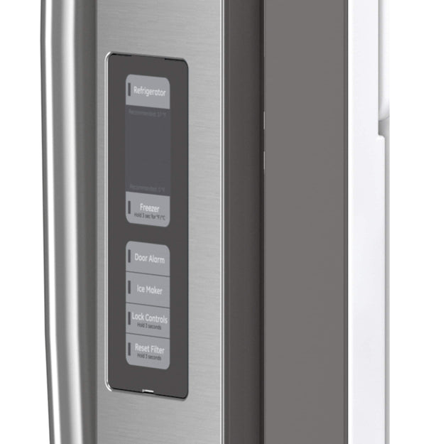 GE Counter-Depth 23.1-cu ft 3 -Door French Door Refrigerator with Ice Maker ( Stainless Steel ) ENERGY STAR Certified
