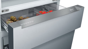 Bosch Counter-Depth 800 Series 21-cu ft 4 -Door French Door Refrigerator with Ice Maker with Water Dispenser ( Stainless steel ) ENERGY STAR Certified
