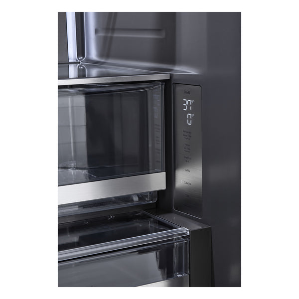 LG STUDIO Counter-Depth 26.5-cu ft 3 -Door Smart Compatible French Door Refrigerator with Ice Maker with Water Dispenser ( Essence White ) ENERGY STAR Certified