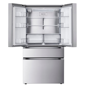 LG Counter-Depth 25.5-cu ft 4 -Door Smart Compatible French Door Refrigerator with Ice Maker with Water Dispenser ( PrintProof Stainless Steel ) ENERGY STAR Certified