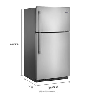 Maytag 21.2-cu ft Top-Freezer Refrigerator with Ice Maker ( Fingerprint Resistant Stainless Steel )