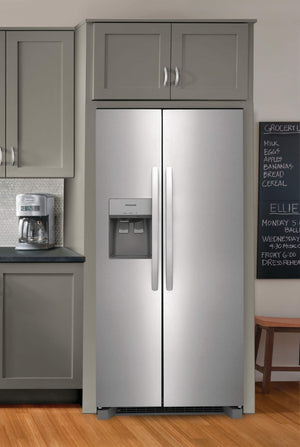 Frigidaire 22.3-cu ft Side-by-Side Refrigerator with Ice Maker ,Water and Ice Dispenser ( Stainless Steel ) ENERGY STAR Certified