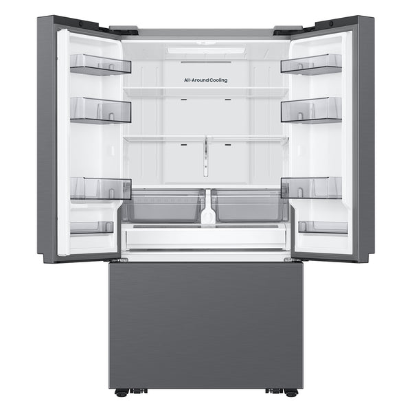 Samsung Counter-Depth Mega Capacity 27-cu ft 3 -Door Smart Compatible French Door Refrigerator with Dual Ice Maker ( Fingerprint Resistant Stainless Look ) ENERGY STAR Certified
