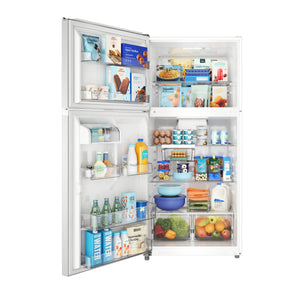 Midea Fingerprint Resistant 20.5-cu ft Top-Freezer Refrigerator ( White ) Garage Ready ENERGY STAR Certified