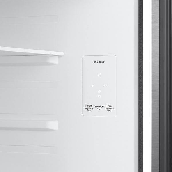 Samsung Garage Ready 17.5-cu ft Top-Freezer Refrigerator Smart Compatible ( Fingerprint Resistant Stainless Steel ) Garage Ready ENERGY STAR Certified