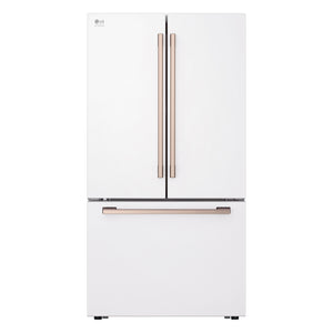 LG STUDIO Counter-Depth 26.5-cu ft 3 -Door Smart Compatible French Door Refrigerator with Ice Maker with Water Dispenser ( Essence White ) ENERGY STAR Certified