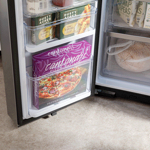 GE Profile Counter-Depth 22.9-cu ft 4 -Door Smart Compatible French Door Refrigerator with Ice Maker with Water Dispenser and Door within Door ( Stainless Steel ) ENERGY STAR Certified