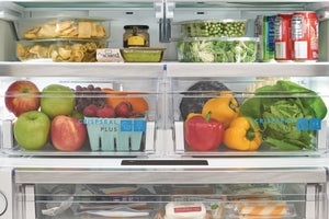 Frigidaire Gallery Counter-Depth 22.6-cu ft 3 -Door French Door Refrigerator with Dual Ice Maker with Water and Ice Dispenser ( Fingerprint Resistant Black Stainless Steel ) ENERGY STAR Certified