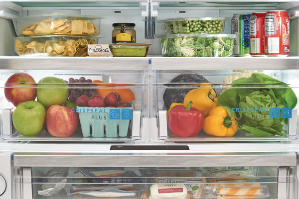 Frigidaire Gallery Counter-Depth 22.6-cu ft 3 -Door French Door Refrigerator with Dual Ice Maker with Water and Ice Dispenser ( Fingerprint Resistant Black Stainless Steel ) ENERGY STAR Certified