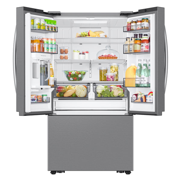 Samsung Standard-Depth Mega Capacity 31.5-cu ft 3 -Door Smart Compatible French Door Refrigerator with Dual Ice Maker with Water Dispenser ( Fingerprint Resistant Stainless Steel ) ENERGY STAR Certified