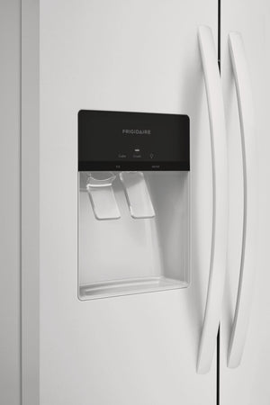 Frigidaire 25.6-cu ft Side-by-Side Refrigerator with Ice Maker ,Water and Ice Dispenser ( White ) ENERGY STAR Certified
