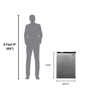 ConServ 2.6-cu ft Mini Fridge ( Stainless Steel ) Garage Ready