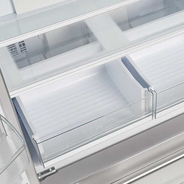 FORNO Standard-Depth Moena 19.26-cu ft 4 -Door Built-In French Door Refrigerator with Ice Maker with Ice Dispenser ( Stainless steel )