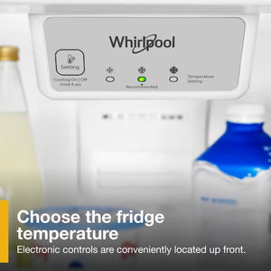 Whirlpool 18.2-cu ft Top-Freezer Refrigerator ( Monochromatic Stainless Steel )