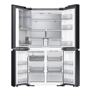 Samsung Bespoke Counter-Depth Beverage Center 22.5-cu ft 4 -Door Smart Compatible French Door Refrigerator with Dual Ice Maker with Water Dispenser and Door within Door ( Stainless steel ) ENERGY STAR Certified