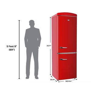 ConServ 10.7-cu ft Standard-Depth Bottom-Freezer Refrigerator Red )
