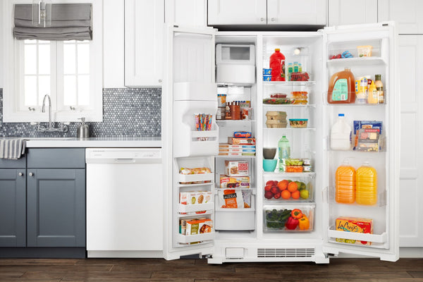 Amana 21.4-cu ft Side-by-Side Refrigerator with Ice Maker ,Water and Ice Dispenser ( White )