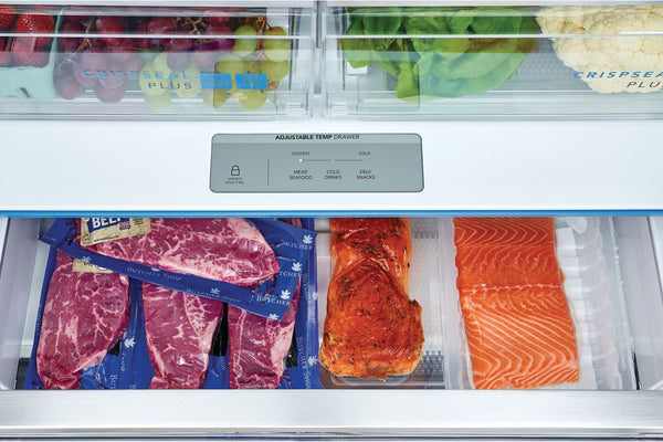 Frigidaire Gallery Counter-Depth 22.6-cu ft 3 -Door French Door Refrigerator with Dual Ice Maker with Water and Ice Dispenser ( Fingerprint Resistant Stainless Steel ) ENERGY STAR Certified