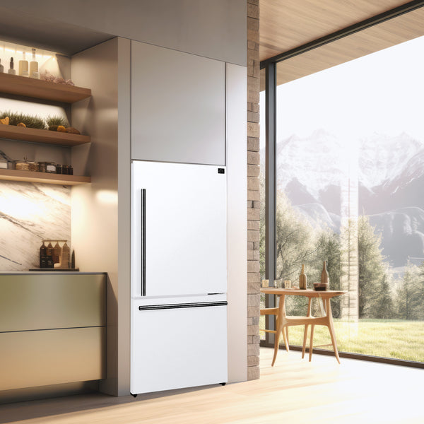 FORNO Espresso 17.2-cu ft Counter-Depth Bottom-Freezer Refrigerator White ) ENERGY STAR Certified