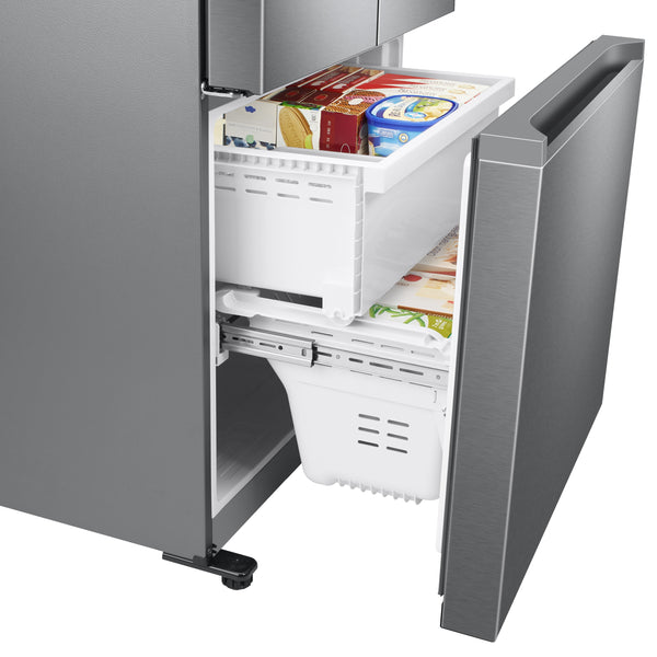 Samsung Counter-Depth 17.5-cu ft 3 -Door Smart Compatible French Door Refrigerator with Ice Maker ( Fingerprint Resistant Stainless Steel ) ENERGY STAR Certified