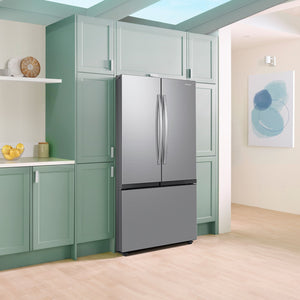 Samsung Counter-Depth Mega Capacity 26.5-cu ft 3 -Door Smart Compatible French Door Refrigerator with Dual Ice Maker ( Fingerprint Resistant Stainless Steel ) ENERGY STAR Certified