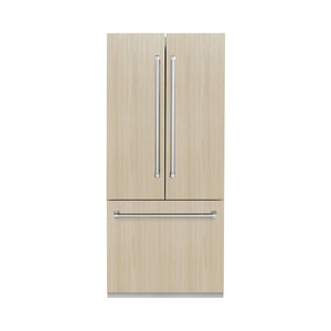 ZLINE KITCHEN & BATH Counter-Depth Built-In 19.6-cu ft 3 -Door Built-In French Door Refrigerator with Ice Maker with Water Dispenser ( Custom Panel-Ready ) ENERGY STAR Certified