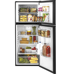 Hotpoint 9.7-cu ft Counter-Depth Top-Freezer Refrigerator ( Black )