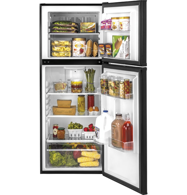 Hotpoint 9.7-cu ft Counter-Depth Top-Freezer Refrigerator ( Black )