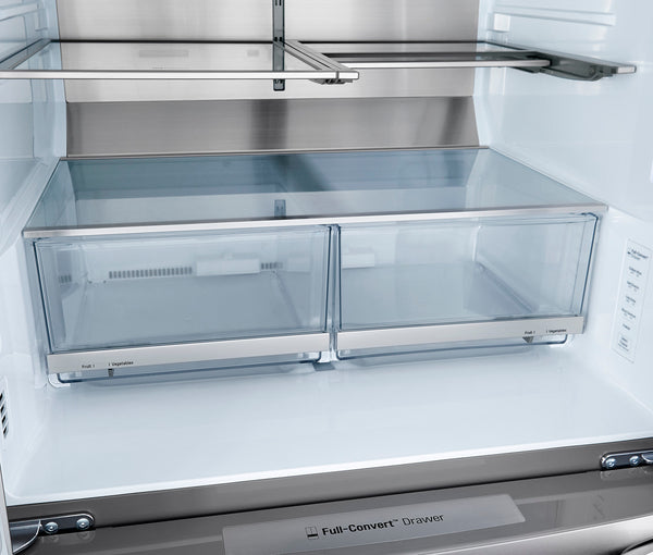 LG Standard-Depth Craft Ice Full-Convert Drawer 29.5-cu ft 4 -Door Smart Compatible French Door Refrigerator with Dual Ice Maker with Water and Ice Dispenser and Door within Door ( Printproof Stainless Steel ) ENERGY STAR Certified
