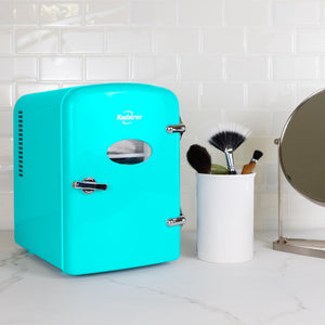 Koolatron 4L Retro Portable 6 can personal cooler 0.14-cu ft Mini Fridge ( Green )
