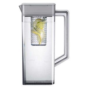 Samsung Bespoke Standard-Depth 30.1-cu ft 3.0 -Door Smart Compatible French Door Refrigerator with Dual Ice Maker with Water Dispenser ( White Glass - All Panels ) ENERGY STAR Certified