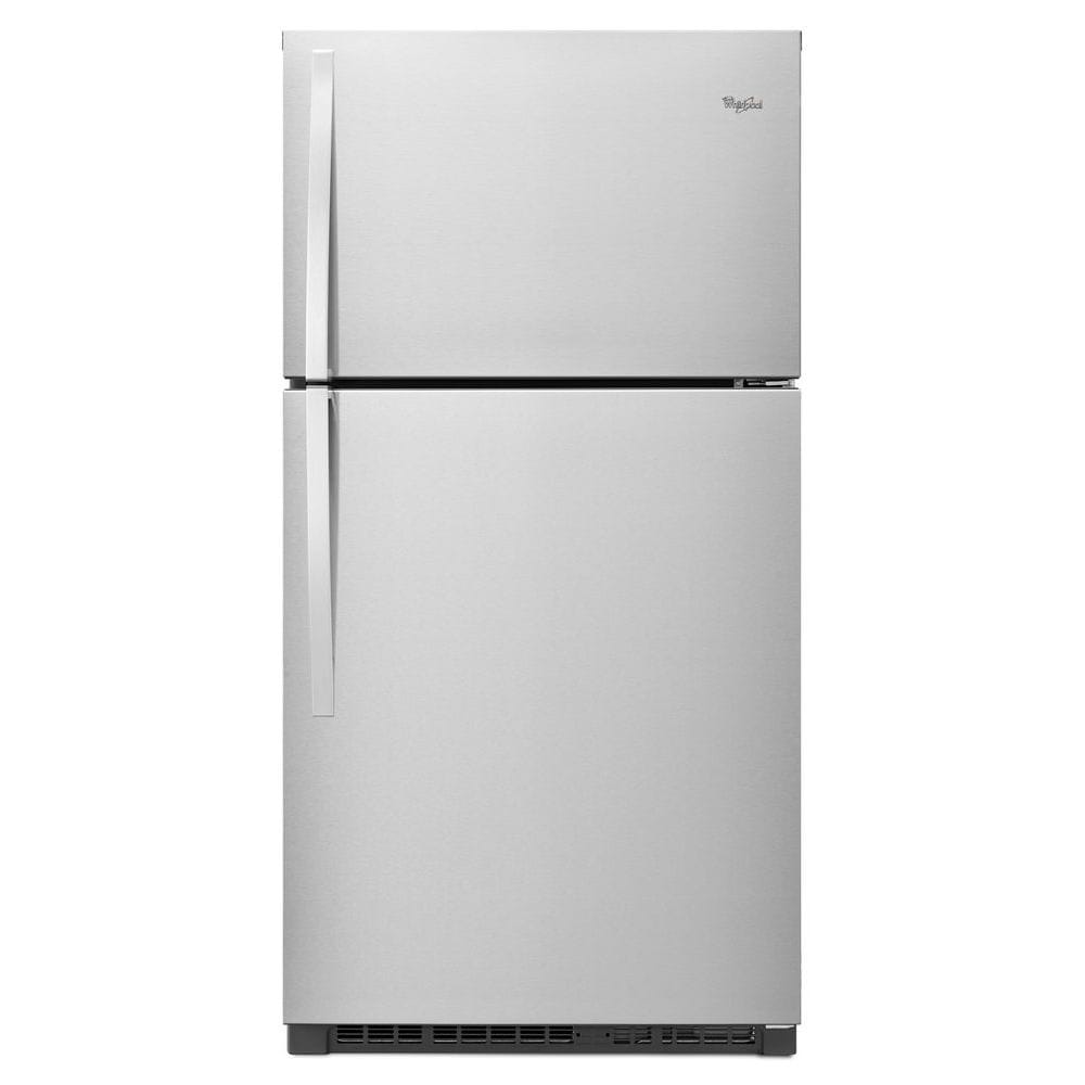 Whirlpool 21.3-cu ft Top-Freezer Refrigerator ( Monochromatic Stainless Steel ) ENERGY STAR Certified
