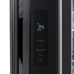 ZLINE KITCHEN & BATH Standard-Depth 28.9-cu ft 3 -Door French Door Refrigerator with Ice Maker with Water and Ice Dispenser ( Black Stainless Steel with Black Stainless Steel Handle ) ENERGY STAR Certified