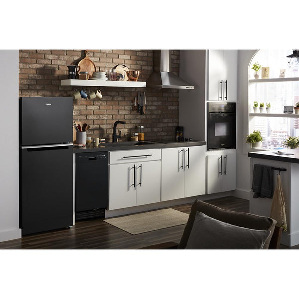 Whirlpool 11.6-cu ft Counter-Depth Top-Freezer Refrigerator ( Black )