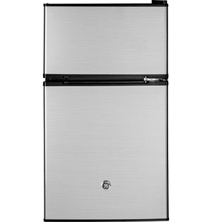 GE 3.1-cu ft Mini Fridge with Freezer ( CleanSteel ) ENERGY STAR