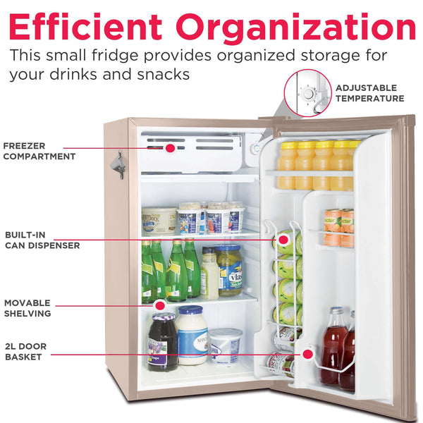 Frigidaire 3.2-cu ft Mini Fridge with Freezer ( Coral )